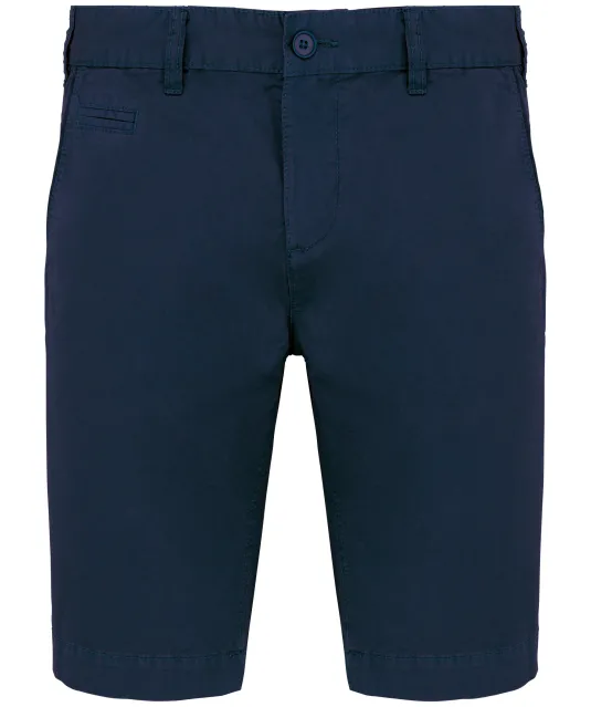K752 - Herenbermuda met verwassen look Washed Navy