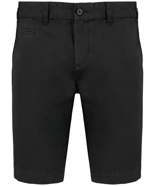 K752 - Herenbermuda met verwassen look Washed Charcoal