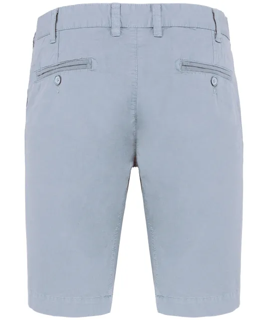 K752 - Herenbermuda met verwassen look Washed Smoky Blue