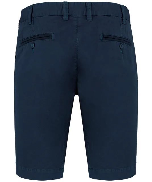 K752 - Herenbermuda met verwassen look Washed Navy
