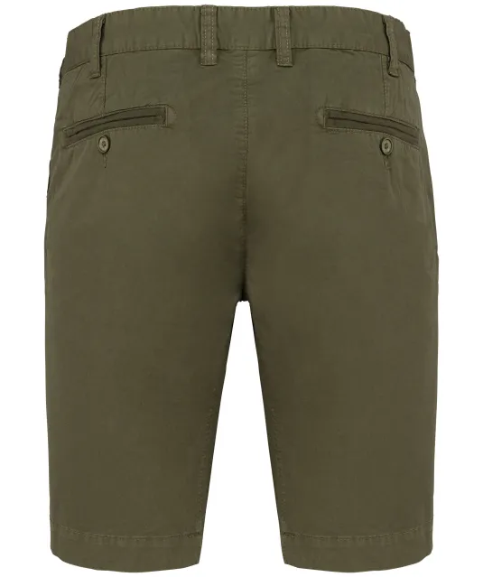K752 - Herenbermuda met verwassen look Washed Light Khaki