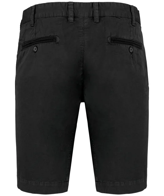 K752 - Herenbermuda met verwassen look Washed Charcoal