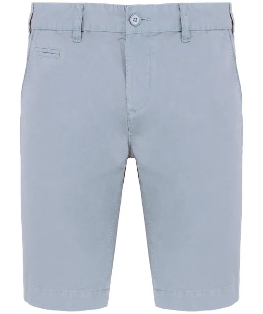 K752 - Herenbermuda met verwassen look Washed Smoky Blue