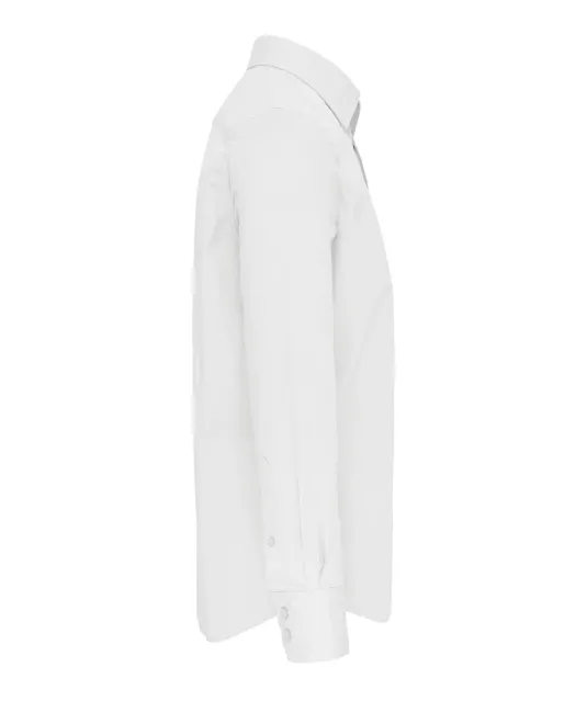 K522 - Getailleerd heren non-iron overhemd lange mouwen White