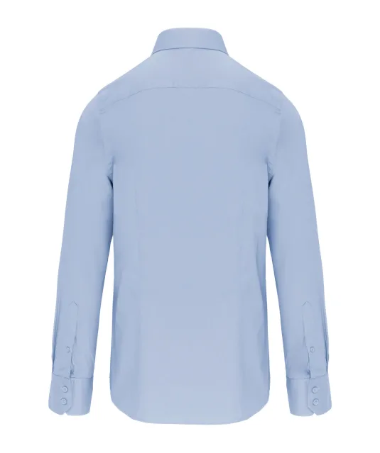 K522 - Getailleerd heren non-iron overhemd lange mouwen Bright Sky