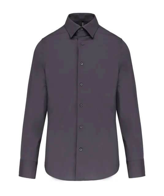 K522 - Getailleerd heren non-iron overhemd lange mouwen Zinc
