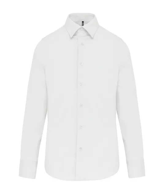 K522 - Getailleerd heren non-iron overhemd lange mouwen White