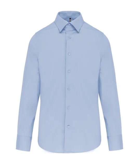 K522 - Getailleerd heren non-iron overhemd lange mouwen Bright Sky