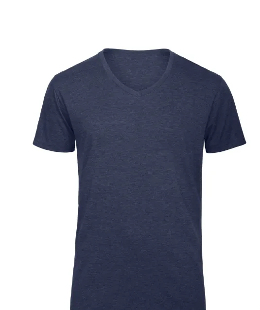 CGTM057 - TriBlend V-neck TEE Heather Navy
