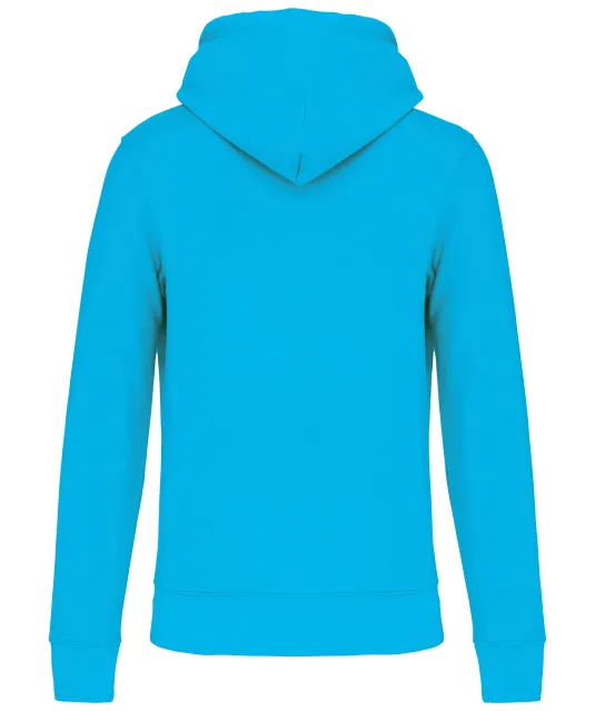 K4027 - Ecologische herensweater met capuchon Sea Turquoise