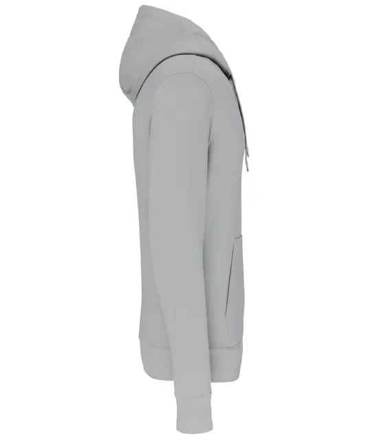 K4027 - Ecologische herensweater met capuchon Snow Grey