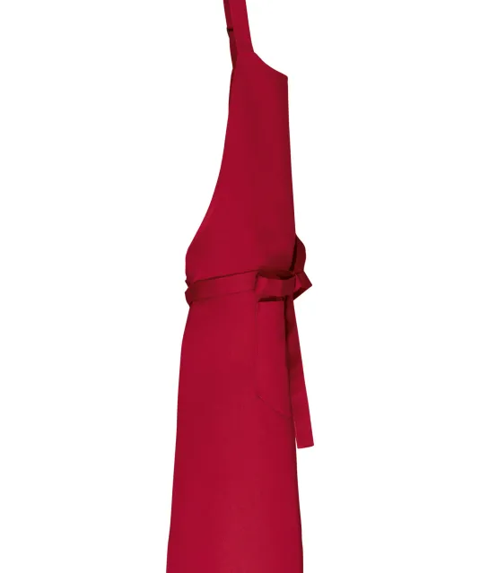 K8007 - Schort met zak van biologisch katoen Hibiscus Red