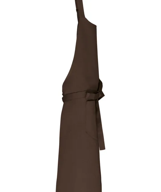 K8007 - Schort met zak van biologisch katoen Chocolate