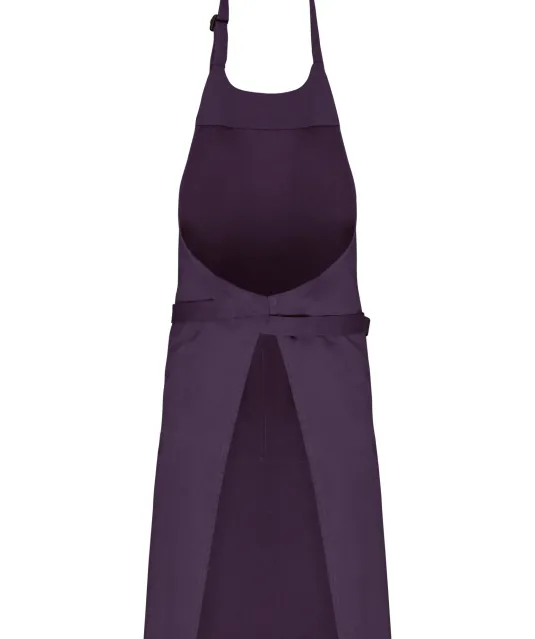 K8007 - Schort met zak van biologisch katoen Deep Plum