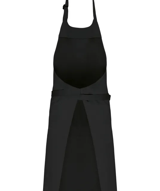 K8007 - Schort met zak van biologisch katoen Black