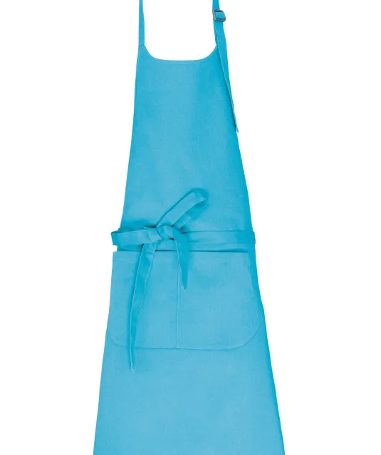 K8007 - Schort met zak van biologisch katoen Sea Turquoise