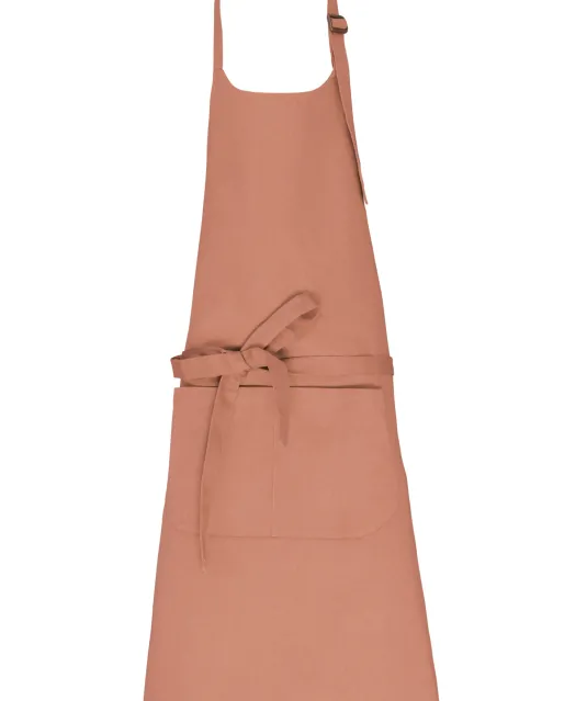 K8007 - Schort met zak van biologisch katoen Peach