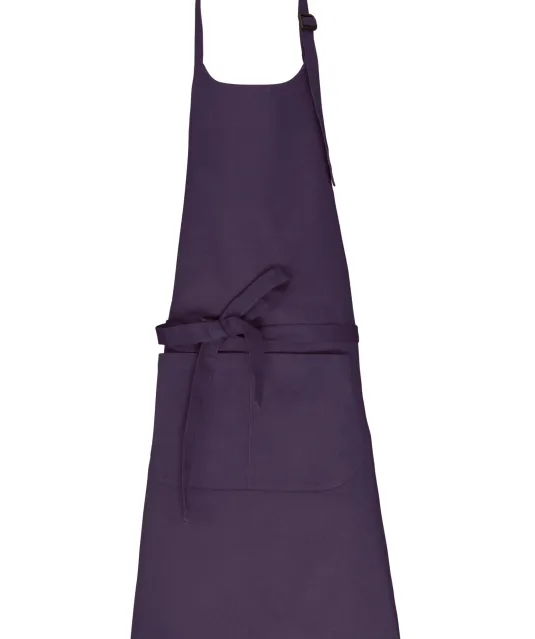 K8007 - Schort met zak van biologisch katoen Deep Plum