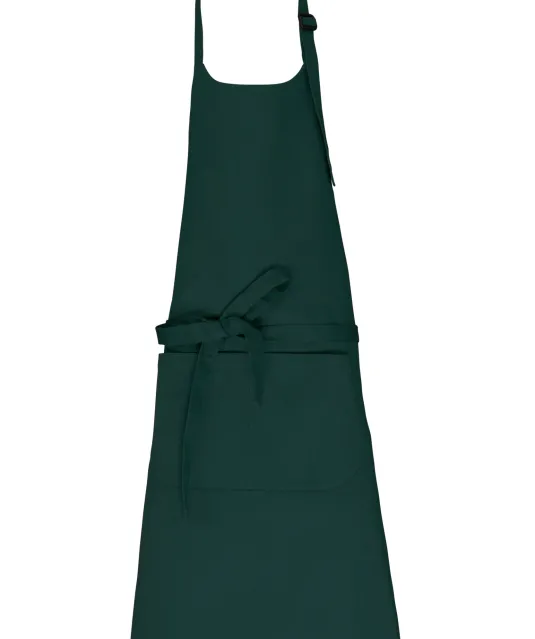 K8007 - Schort met zak van biologisch katoen Amazon Green