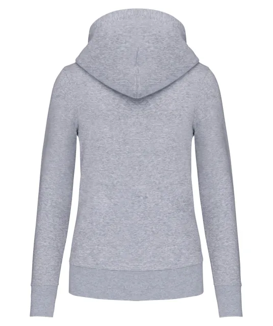 K4028 - Ecologische damessweater met capuchon Oxford Grey