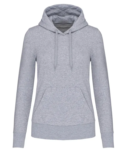 K4028 - Ecologische damessweater met capuchon Oxford Grey