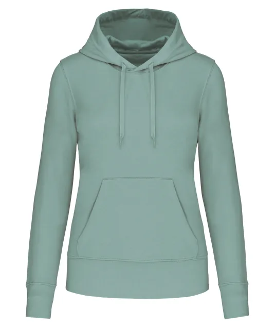 K4028 - Ecologische damessweater met capuchon Sage
