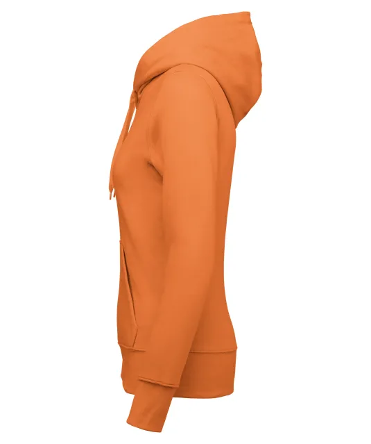 K4031 - Ecologische damessweater met capuchon en ritssluiting Light Orange