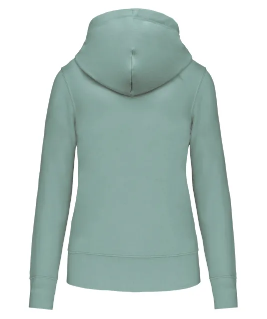 K4031 - Ecologische damessweater met capuchon en ritssluiting Sage