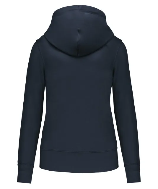 K4031 - Ecologische damessweater met capuchon en ritssluiting Navy