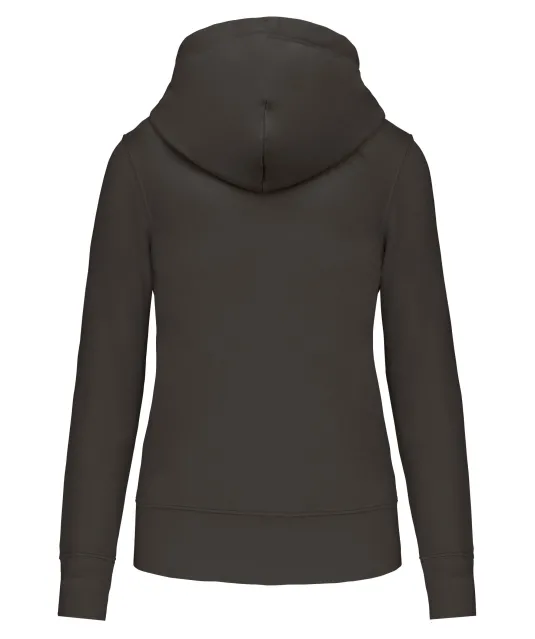 K4031 - Ecologische damessweater met capuchon en ritssluiting Dark Grey