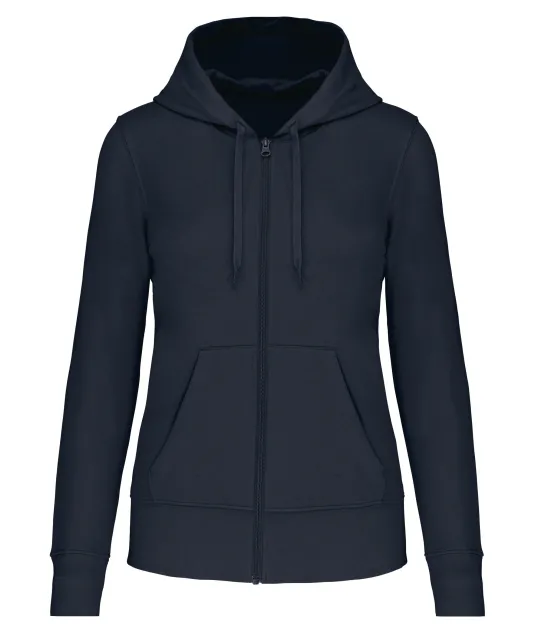 K4031 - Ecologische damessweater met capuchon en ritssluiting Navy