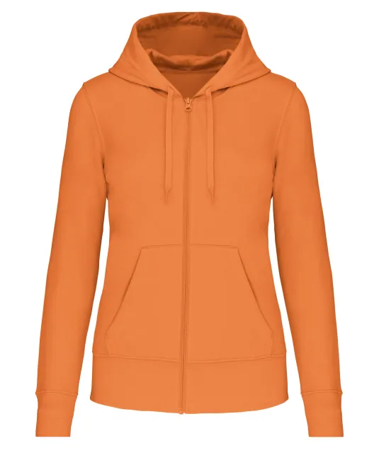 K4031 - Ecologische damessweater met capuchon en ritssluiting Light Orange