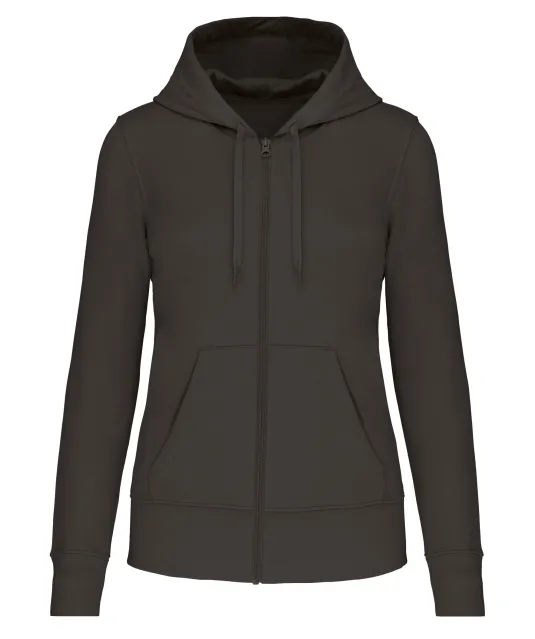 K4031 - Ecologische damessweater met capuchon en ritssluiting Dark Grey