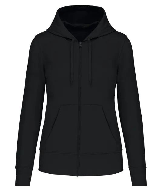 K4031 - Ecologische damessweater met capuchon en ritssluiting Black