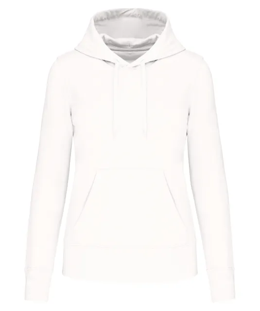 K4028 - Ecologische damessweater met capuchon White