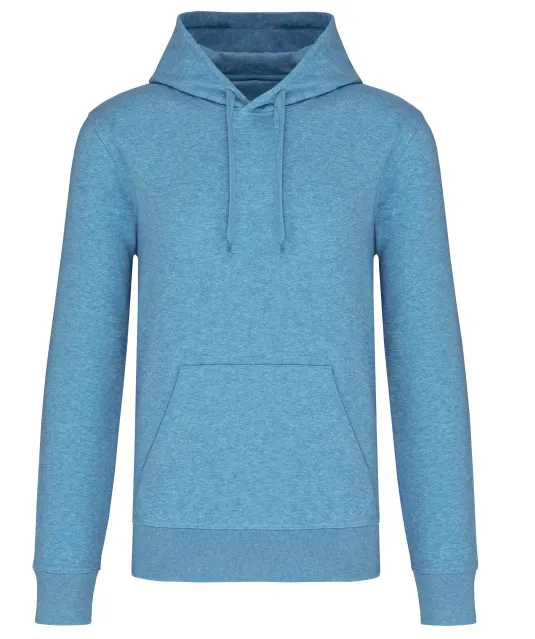 K4027 - Ecologische herensweater met capuchon Cloudy blue heather