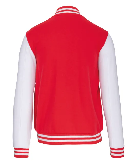 K497 - College jacket unisex Red / White