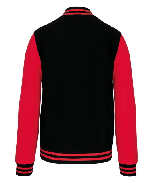 K497 - College jacket unisex Black / Red