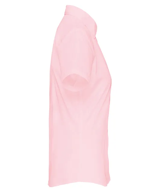 K548 - Overhemd in onderhoudsvriendelijk polykatoen-popeline korte mouwen dames Pale Pink