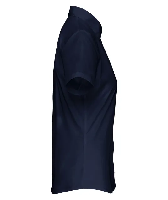 K548 - Overhemd in onderhoudsvriendelijk polykatoen-popeline korte mouwen dames Navy