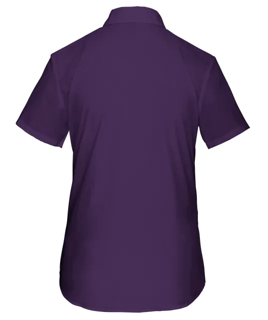 K548 - Overhemd in onderhoudsvriendelijk polykatoen-popeline korte mouwen dames Purple