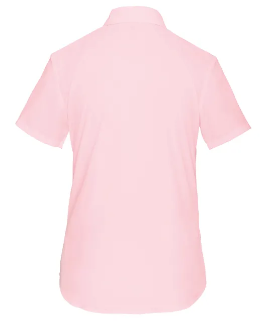 K548 - Overhemd in onderhoudsvriendelijk polykatoen-popeline korte mouwen dames Pale Pink