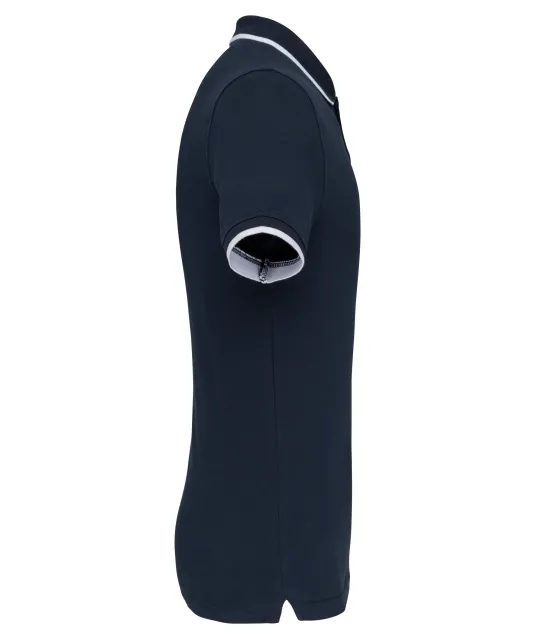 K245 - Polo korte mouwen Navy / White / Light Turquoise