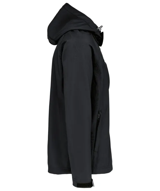 K413 - Heren softshell jas met afneembare capuchon Black