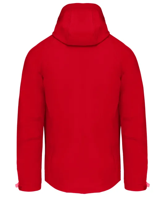 K413 - Heren softshell jas met afneembare capuchon Red