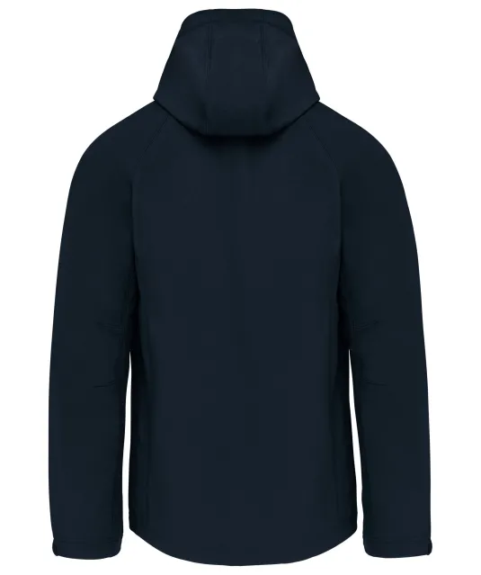 K413 - Heren softshell jas met afneembare capuchon Navy