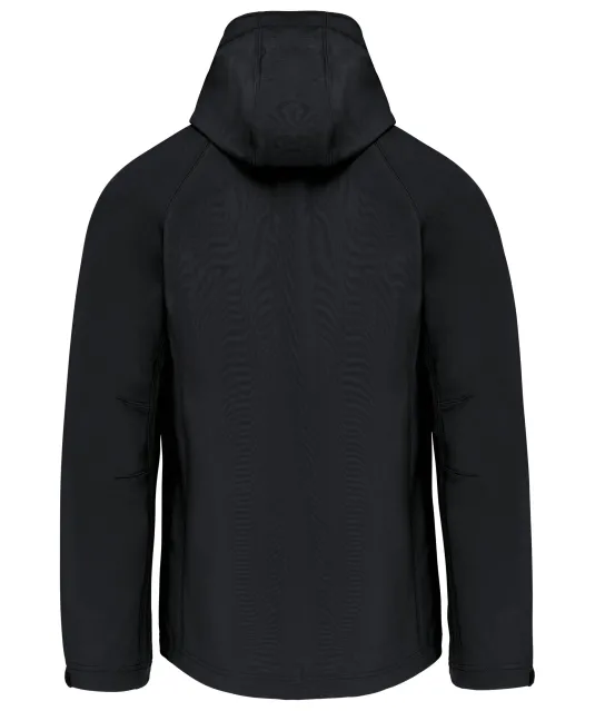 K413 - Heren softshell jas met afneembare capuchon Black