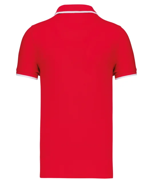 K245 - Polo korte mouwen Red / White / Navy