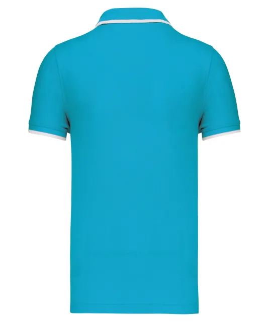 K245 - Polo korte mouwen Light Turquoise / White / Navy