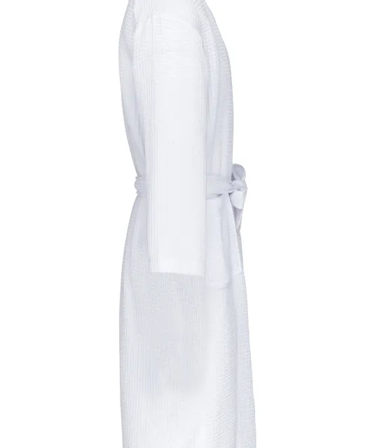 K122 - Kimono Badjas Honinggraatstructuur White